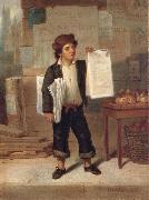 James H. Cafferty Newsboy Selling New-York painting